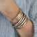 Thin Gold Brass Stacking Bracelet