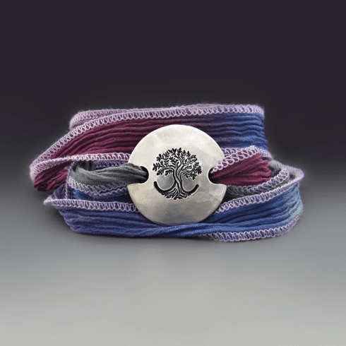 Tree of Life Silk Wrap Bracelet