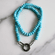 Turquoise Glass Beaded Charm Holder