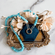 Turquoise Glass Beaded Charm Holder