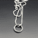 Sterling Silver Twisted Antique Ring / Charm Holder