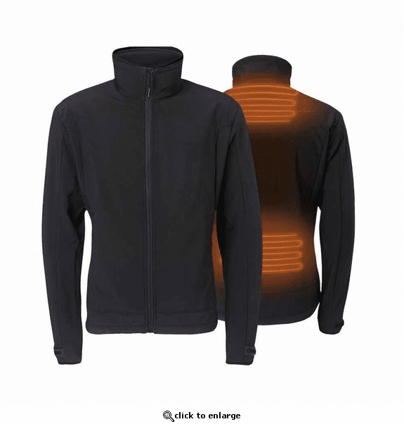 30seven Men's Heated Softshell Regular Fit Jacket with Extra Warm Fleece Lining - 5 Volt