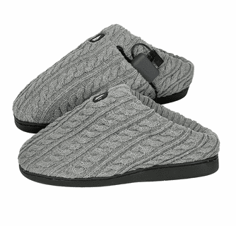 ActionHeat 5V Battery Heated Cable Knit Slippers
