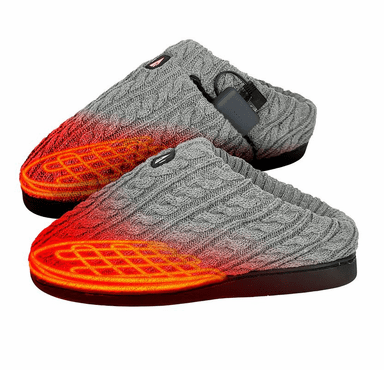 ActionHeat 5V Battery Heated Cable Knit Slippers
