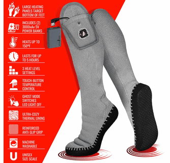 ActionHeat 5V Battery Heated Slipper Sock