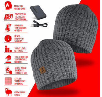 ActionHeat 5V Battery Heated Waffle Knit Hat