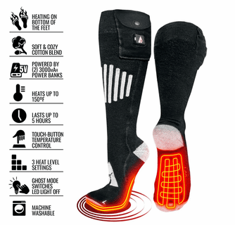 ActionHeat 5V Cotton Battery Heated Socks
