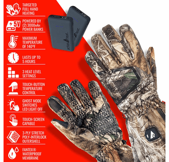 ActionHeat 5V Men's Battery Heated Hunting Featherweight Gloves