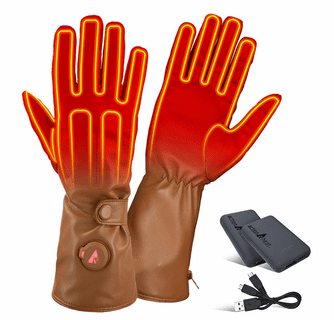 ActionHeat 5V Men's Battery Heated Leather Dress Glove
