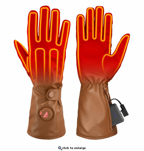 ActionHeat 5V Men's Battery Heated Leather Dress Glove