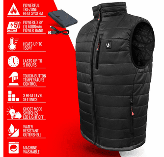 ActionHeat 5V Men's Insulated Puffer Battery Heated Vest