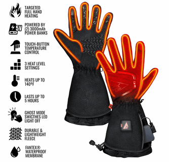 ActionHeat 5V Men's Slim Fit Fleece Heated Gloves