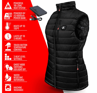 ActionHeat 5V Women's Battery Heated Insulated Puffer Vest