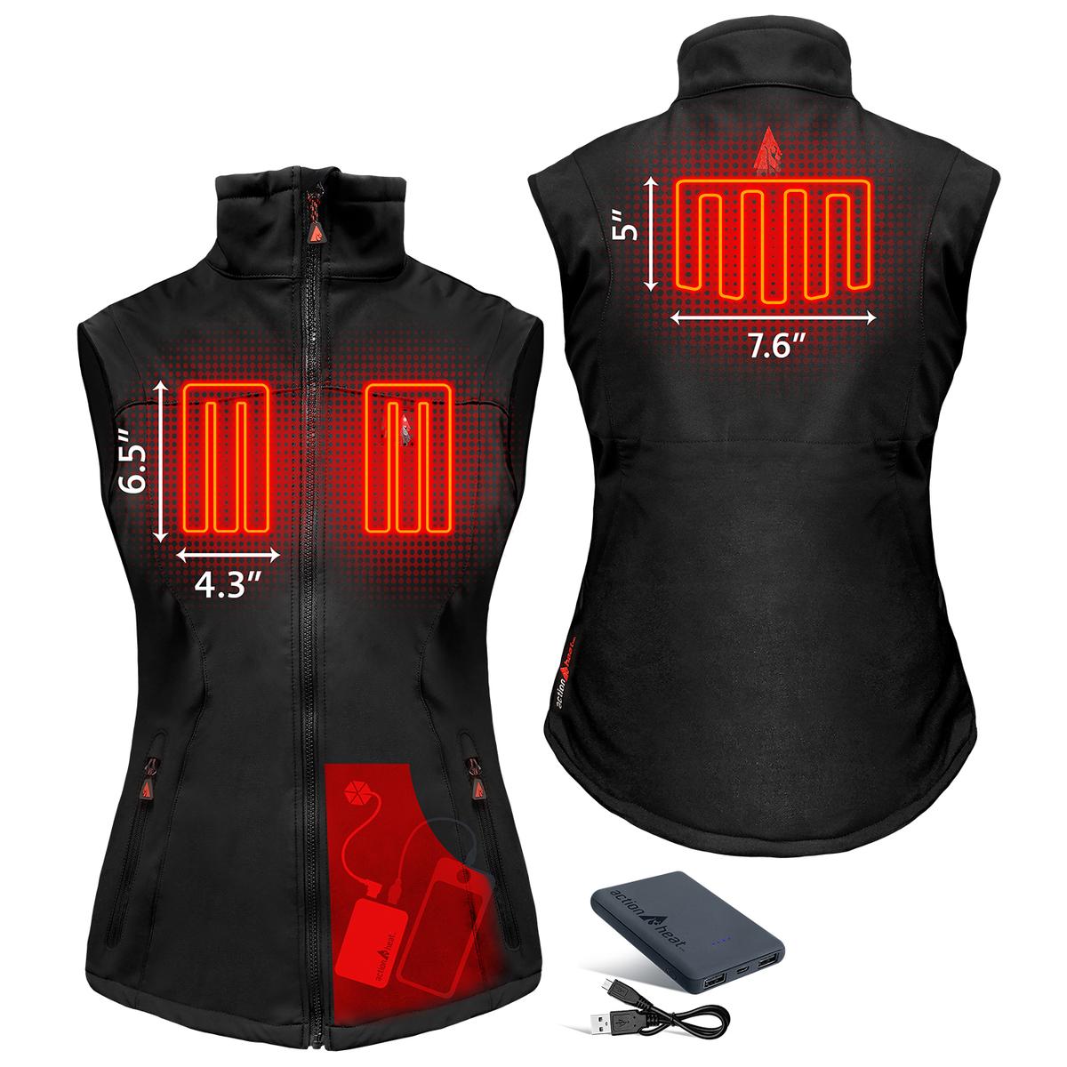 battery heated vest women's