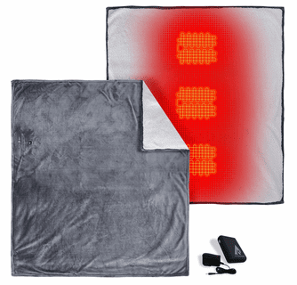 ActionHeat 7V Battery Heated Plush Throw Blanket