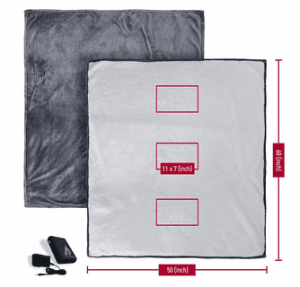 ActionHeat 7V Battery Heated Plush Throw Blanket