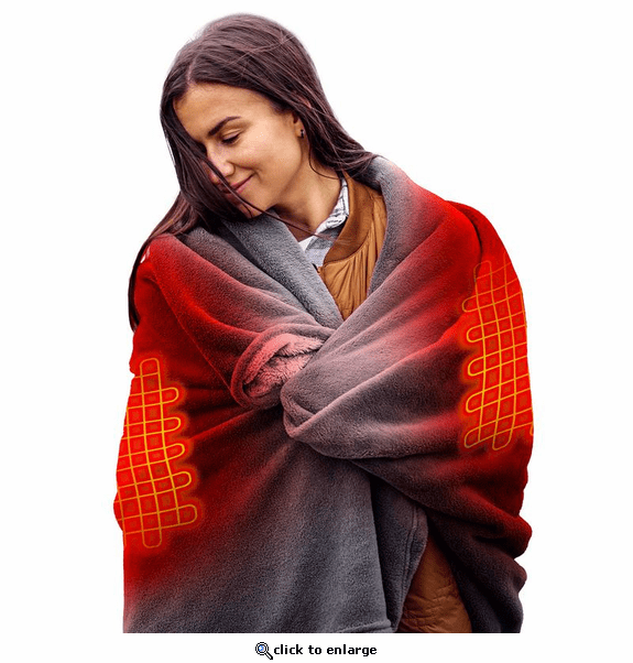 ActionHeat 7V Battery Heated Plush Throw Blanket