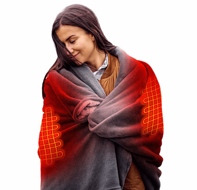 ActionHeat 7V Battery Heated Plush Throw Blanket