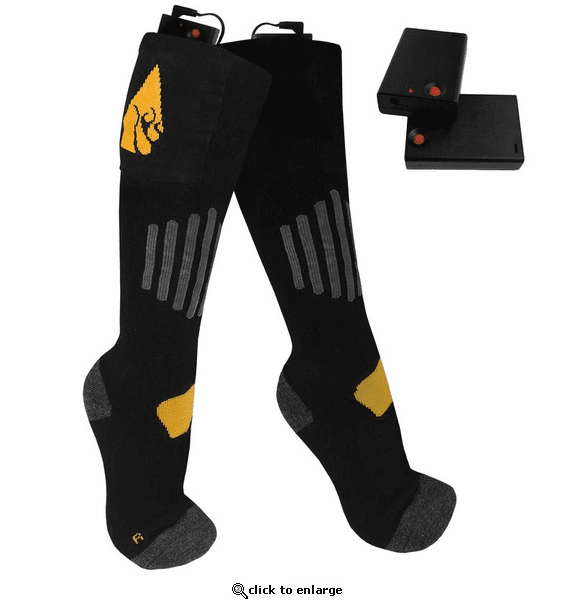 ActionHeat AA Cotton Battery Heated Socks