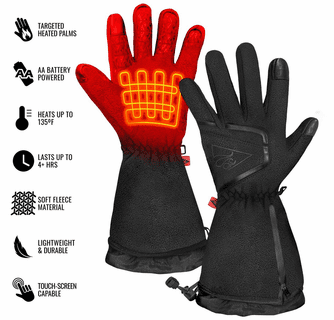 ActionHeat AA Men's Fleece Heated Gloves 2.0