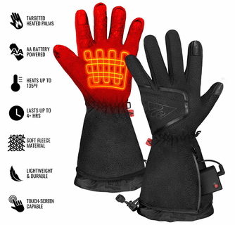 ActionHeat AA Men's Fleece Heated Gloves 2.0