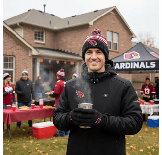 ActionHeat Arizona Cardinals 5V Men's Softshell Battery Heated Jacket