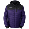 ActionHeat Baltimore Ravens 5V Men's Colorblock Puffer Battery Heated Jacket