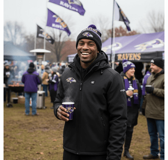 ActionHeat Baltimore Ravens 5V Men's Softshell Battery Heated Jacket