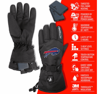 ActionHeat Buffalo Bills 5V Battery Heated Gloves