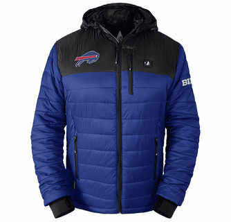 ActionHeat Buffalo Bills 5V Men's Colorblock Puffer Battery Heated Jacket