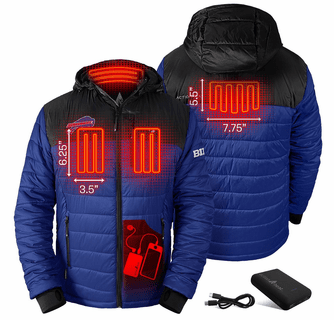 ActionHeat Buffalo Bills 5V Men's Colorblock Puffer Battery Heated Jacket