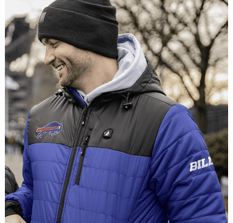 ActionHeat Buffalo Bills 5V Men's Colorblock Puffer Battery Heated Jacket
