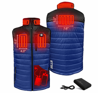 ActionHeat Buffalo Bills 5V Men's Colorblock Puffer Battery Heated Vest