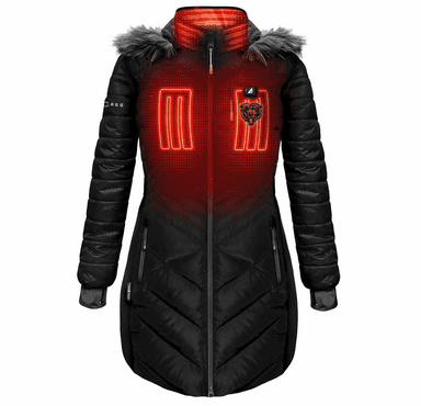 ActionHeat Chicago Bears 5V Women's Long Puffer Battery Heated Jacket