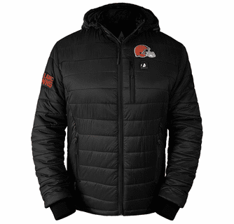 ActionHeat Cleveland Browns 5V Men's Puffer Battery Heated Jacket