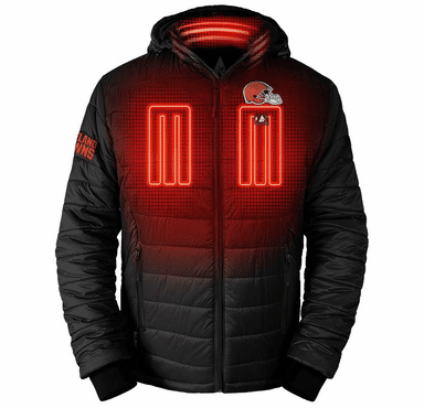 ActionHeat Cleveland Browns 5V Men's Puffer Battery Heated Jacket