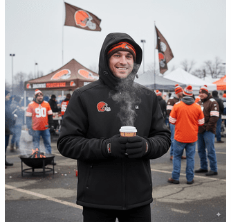 ActionHeat Cleveland Browns 5V Men's Softshell Battery Heated Jacket