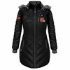 ActionHeat Cleveland Browns 5V Women's Long Puffer Battery Heated Jacket