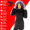 ActionHeat Dallas Cowboys 5V Women's Long Puffer Battery Heated Jacket