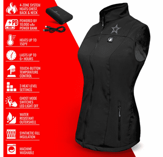 ActionHeat Dallas Cowboys 5V Women's Softshell Battery Heated Vest