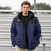 ActionHeat Denver Broncos 5V Men's Colorblock Puffer Battery Heated Jacket