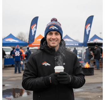 ActionHeat Denver Broncos 5V Men's Softshell Battery Heated Jacket