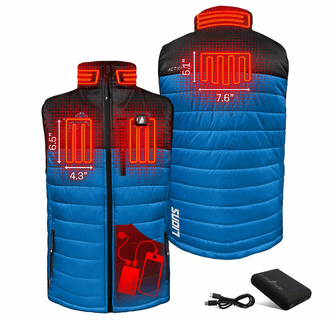 ActionHeat Detroit Lions 5V Men's Colorblock Puffer Battery Heated Vest