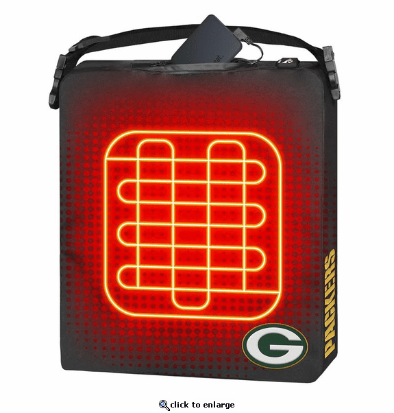 ActionHeat Green Bay Packers 5V Battery Heated Seat Cushion