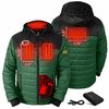 ActionHeat Green Bay Packers 5V Men's Colorblock Puffer Battery Heated Jacket