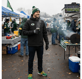 ActionHeat Green Bay Packers 5V Men's Softshell Battery Heated Jacket