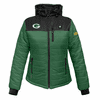 ActionHeat Green Bay Packers 5V Women's Colorblock Puffer Battery Heated Jacket