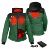 ActionHeat Green Bay Packers 5V Women's Colorblock Puffer Battery Heated Jacket