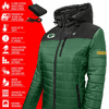 ActionHeat Green Bay Packers 5V Women's Colorblock Puffer Battery Heated Jacket