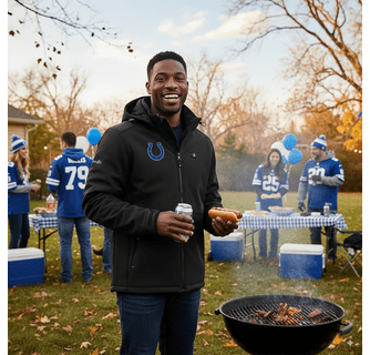 ActionHeat Indianapolis Colts 5V Men's Softshell Battery Heated Jacket